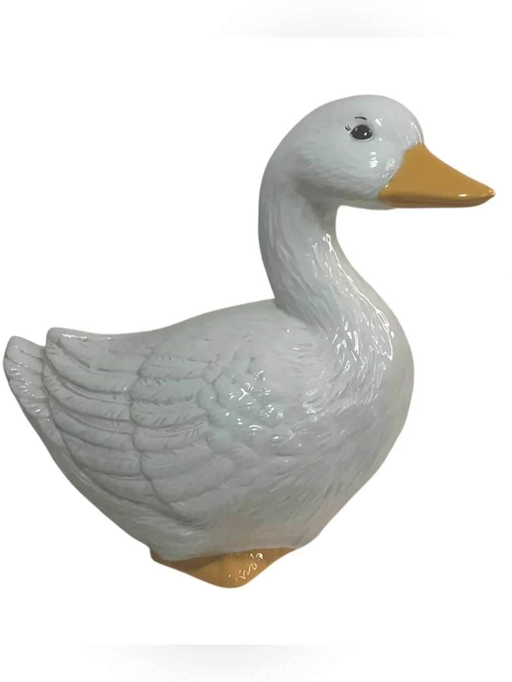 Vintage Scioto 1987 Ceramic White Goose Figurine Farmhouse Country Decor